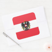 オーストリア/オーストリア国旗 スクエアシール (封筒)