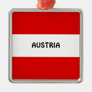 オーストリア:オーストリア国旗 メタルオーナメント