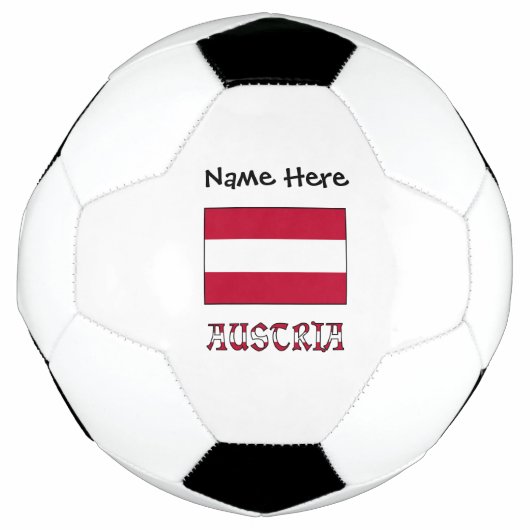 オーストリア オーストリア国旗 個人名カスタマイズ サッカーボール (正面)