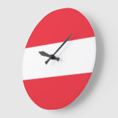 オーストリア（オーストリア）国旗 ラージ壁時計 (傾斜)