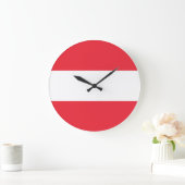 オーストリア（オーストリア）国旗 ラージ壁時計 (ホーム)