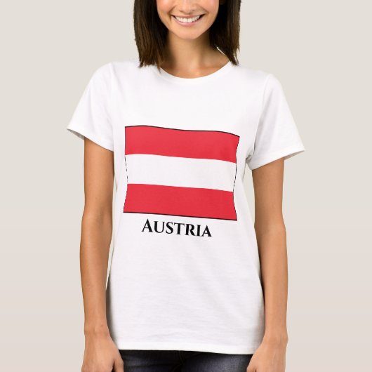 オーストリア（オーストリア）国旗 Tシャツ (正面)