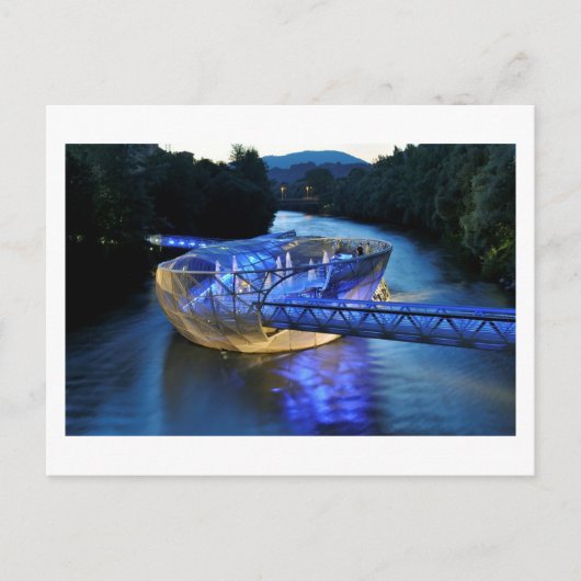 オーストリア，グラーツ，未来的ムリンゼル（ムールアイランド） ポストカード (正面)