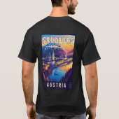 オーストリア ザルツブルク 旅行ポスター Tシャツ (裏面)