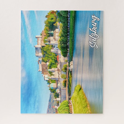 オーストリア,ザルツブルグの美しい都市 ジグソーパズル (縦)