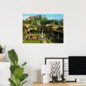 オーストリア、ザルツブルグ、シュロス・ホルレンベルク、ガーデン ポスター (ホームオフィス)