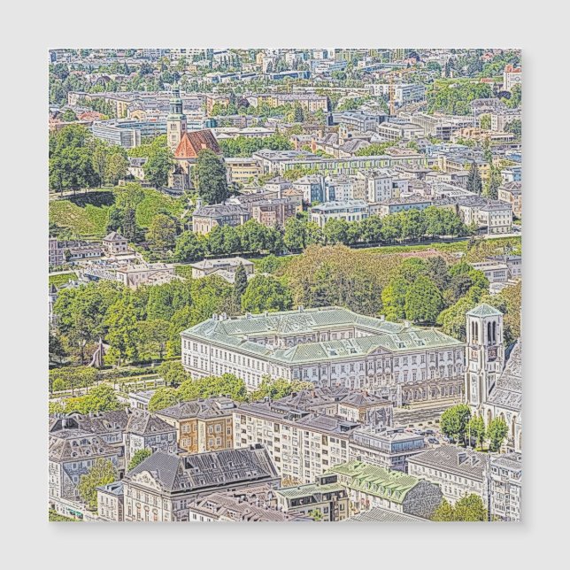 オーストリア – スケッチザルツブルグ1 (正面)