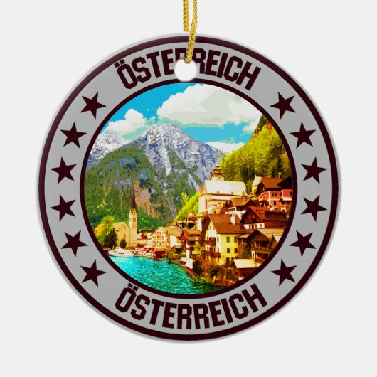 オーストリア セラミックオーナメント (正面)