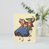 オーストリア、チロル、伝統的フォーク・ダンサー ポストカード (スタンド正面)