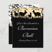 オーストリア・ドイツスタイルの秋のワルツ/ボールへのご招待 招待状 (正面/裏面)