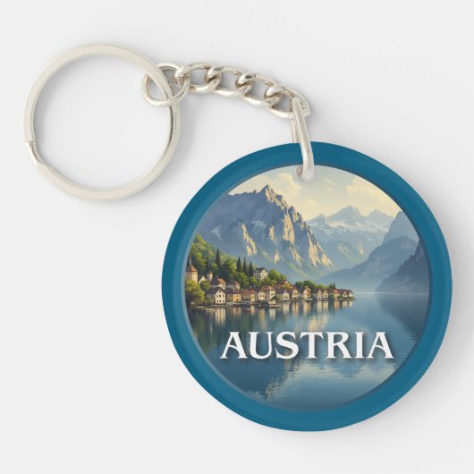 オーストリア・ハルスタット欧州連合 キーホルダー (正面)