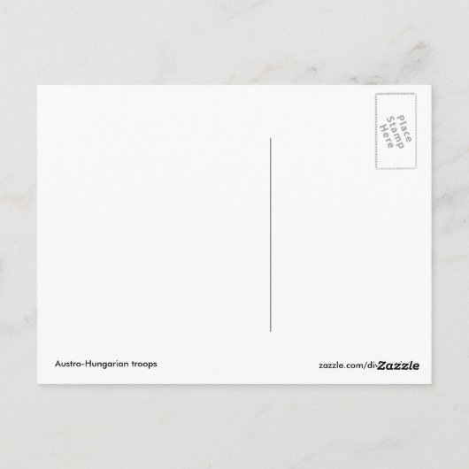オーストリア・ハンガリーの機関銃 ポストカード (裏面)