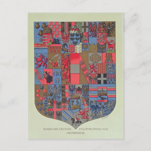オーストリア・ハンガリー帝国の紋章 ポストカード (正面)