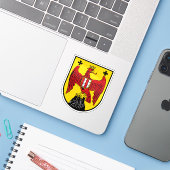 オーストリア・バーゲンランド州の紋章 シール (ノートパソコンとiPhone)