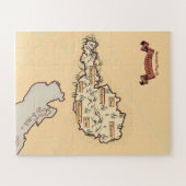 オーストリア ビンテージ イラスト地図 ジグソーパズル (横)