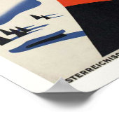 オーストリア、マウンテンズスキーヤー旅行ヴィンテージポスター ポスター (角)