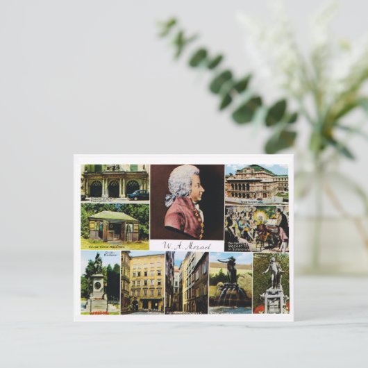 オーストリア、モーツァルト、モーツァルトにリンクされた場所 ポストカード (スタンド正面)