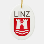 オーストリア、リンツの紋章 セラミックオーナメント (正面)