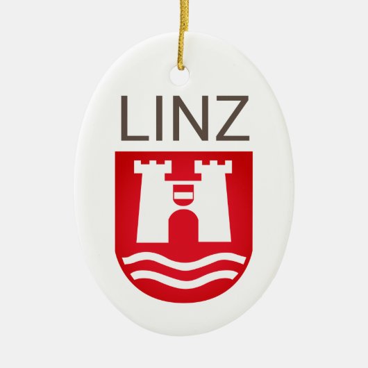 オーストリア、リンツの紋章 セラミックオーナメント (正面)