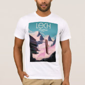 オーストリア レッヒ スキーポスター Tシャツ (正面)