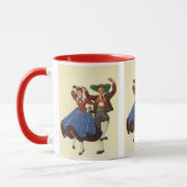 オーストリア、ヴィンテージのTyroleanダンサー マグカップ (左)