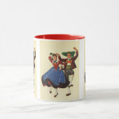 オーストリア、ヴィンテージのTyroleanダンサー マグカップ (中央)