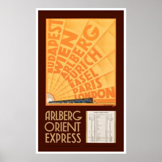 オーストリア・ヴィンテージ旅行ポスター復元 ポスター (正面)