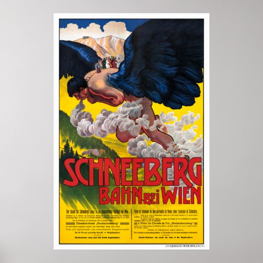 オーストリア・ヴィンテージ旅行ポスター復元 ポスター (正面)