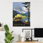 オーストリア・ヴィンテージ旅行ポスター ポスター (ホームオフィス)