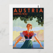 オーストリア・ヴィンテージ旅行ポスター ポストカード (正面/裏面)