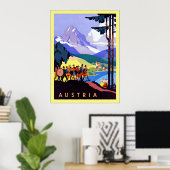 オーストリア～ヴィンテージ旅行 ポスター (ホームオフィス)