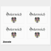 オーストリア+紋章 長方形シール (シート)