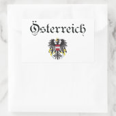 オーストリア+紋章 長方形シール (バッグ)