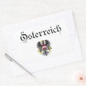 オーストリア+紋章 長方形シール (封筒)
