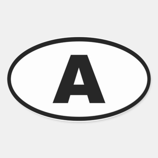 オーストリア – A – ヨーロッパ 楕円形シール (正面)