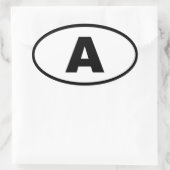 オーストリア – A – ヨーロッパ 楕円形シール (バッグ)