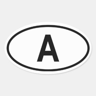 オーストリア「A」 楕円形シール