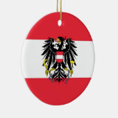オーストリア- Flagge Österreichsの旗 セラミックオーナメント (右)