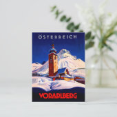 オーストリア、Vorarlberg冬、ヴィンテージ旅行 ポストカード (スタンド正面)