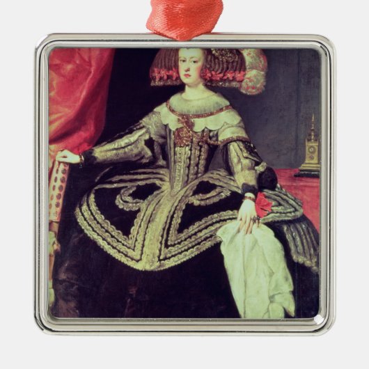 オーストリアc.1653のマリアナ女王 メタルオーナメント (正面)