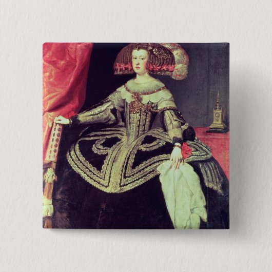 オーストリアc.1653のマリアナ女王 缶バッジ (正面)