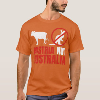 オーストリアNot Australiaカンガルーおもしろいプン Tシャツ
