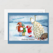 オーストリアSt. Nicolas & Childrenニースヴィンテージ、コピー ポストカード (正面/裏面)