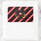 オーストリストライプア国旗 長方形シール (バッグ)