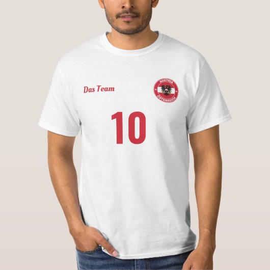 オーストリパーソナライズされたア代表ジャージー Tシャツ (正面)