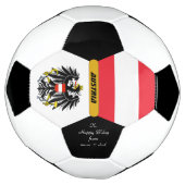 オーストリパーソナライズされたア国旗とフォトサッカーボール サッカーボール (回転)