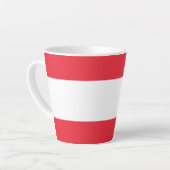 オーストリャの国旗 カフェラテマグ (左アングル)