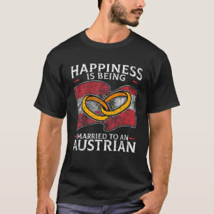 オーストリ結婚アの婚姻旗結婚した Tシャツ