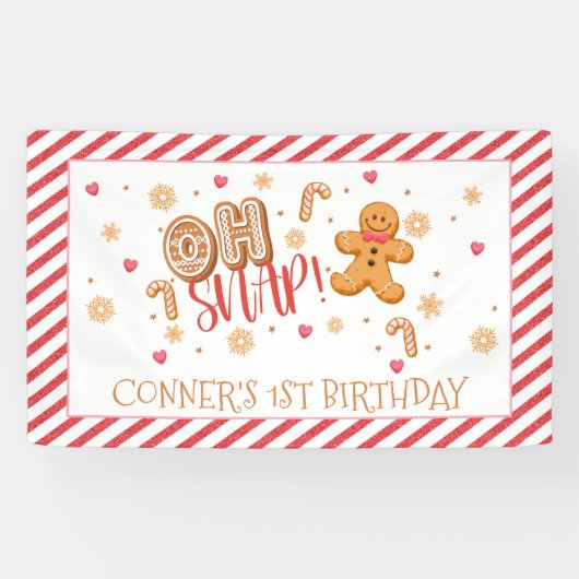 『オースナップオアーリトルクッキーバナー – ボーイ』 横断幕 (横)