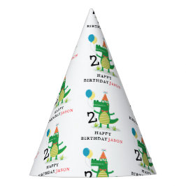 オースナップキュートアリゲーターインスワンプ子供の誕生日 パーティーハット